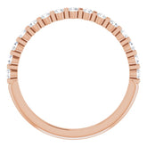 14K Rose 1/4 CTW Natual Diamond Anniversary Band